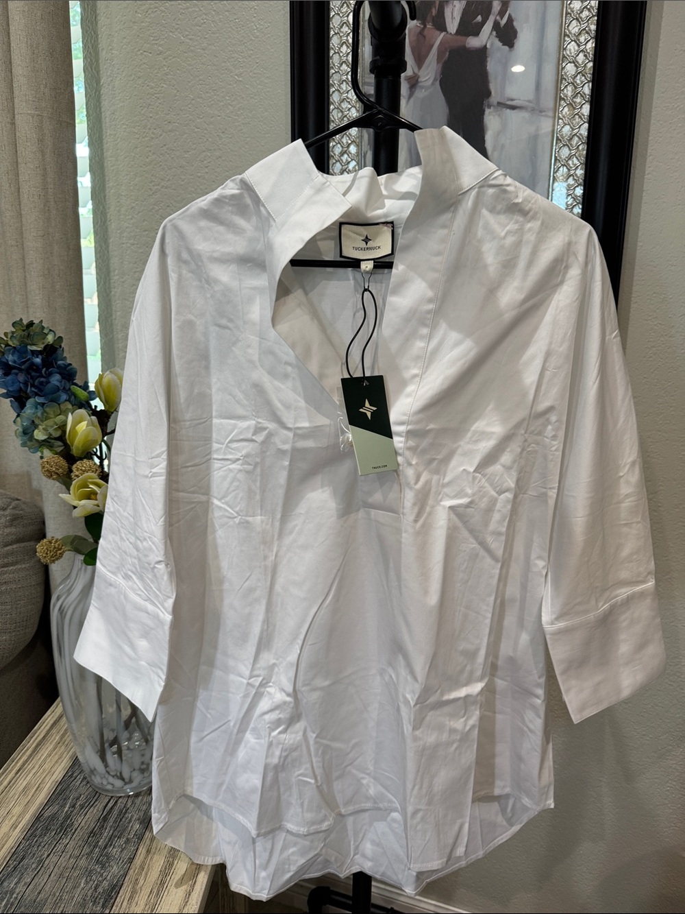Tuckernuck White Cotton Poplin Button-Down dress